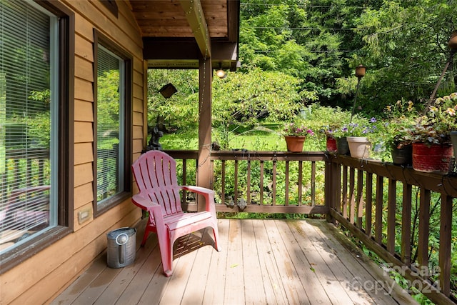 view of wooden terrace