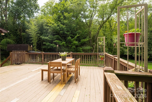 view of wooden terrace