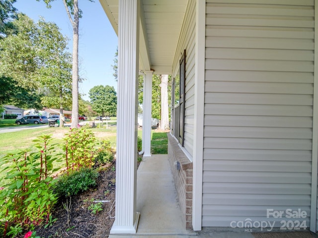 view of patio with covered porch