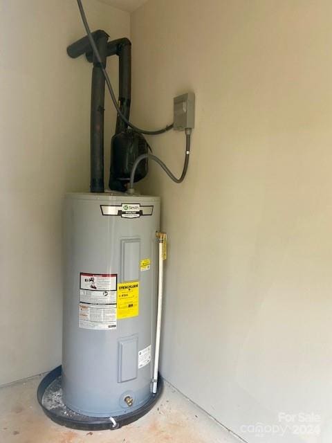 utilities featuring electric water heater