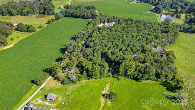 aerial view with a rural view