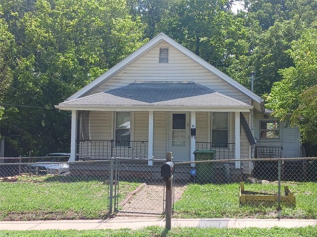 bungalow-style house with covered porch