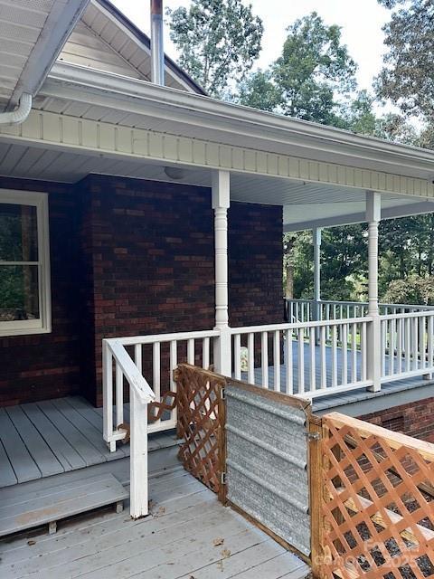 deck featuring a porch