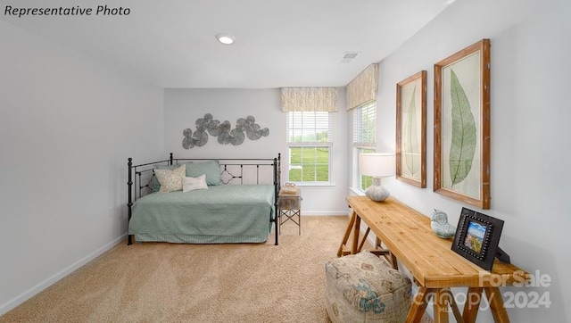 view of carpeted bedroom