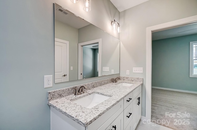 bathroom featuring vanity