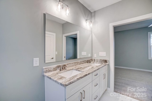 bathroom featuring vanity