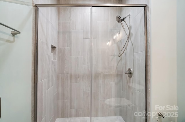 bathroom featuring walk in shower