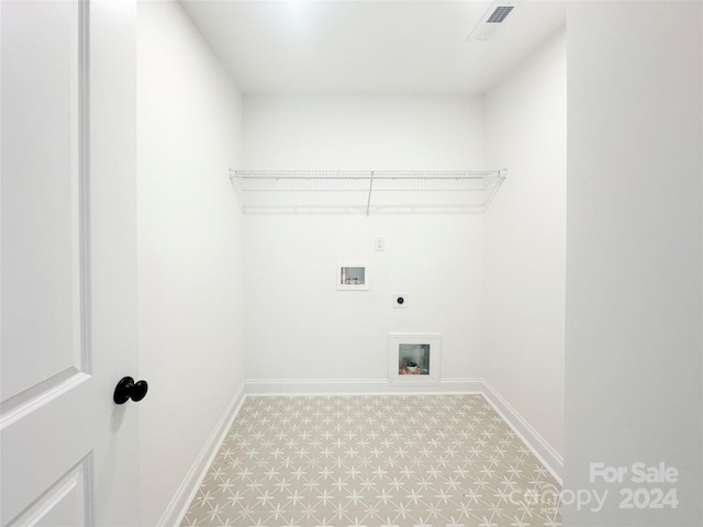 laundry room featuring hookup for a washing machine and hookup for an electric dryer