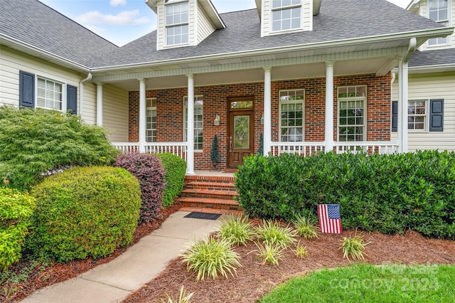 exterior space with a porch