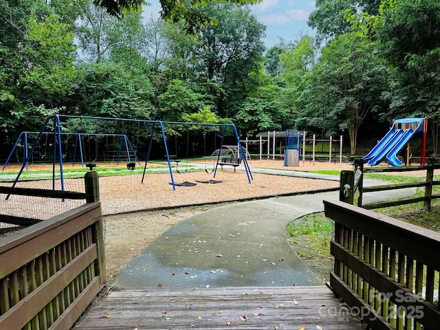 view of jungle gym