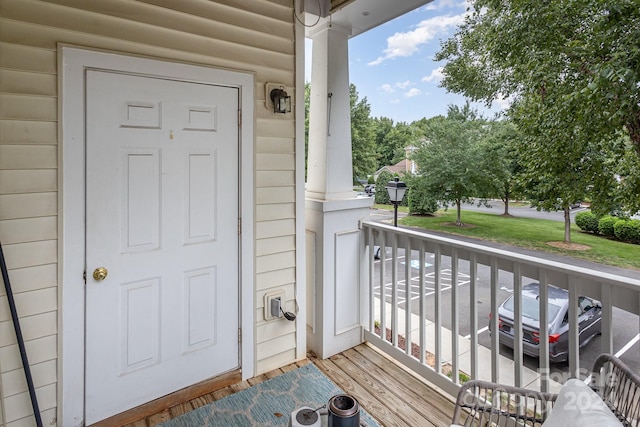 entrance to property with a porch