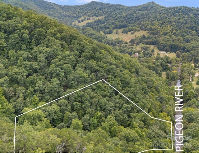 aerial view featuring a mountain view