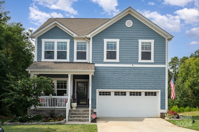 view of front of home featuring covered porch