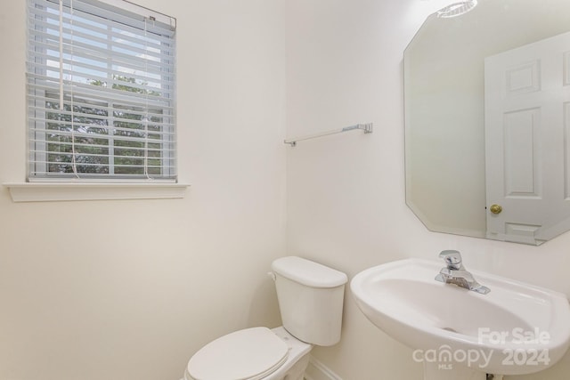 bathroom with sink and toilet