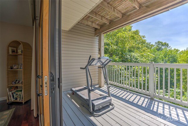 view of wooden deck