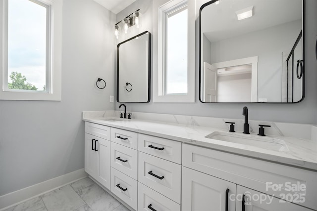 bathroom with vanity