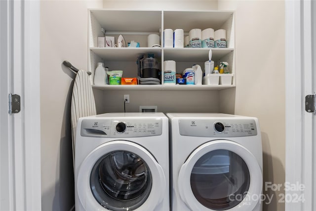 laundry area featuring independent washer and dryer