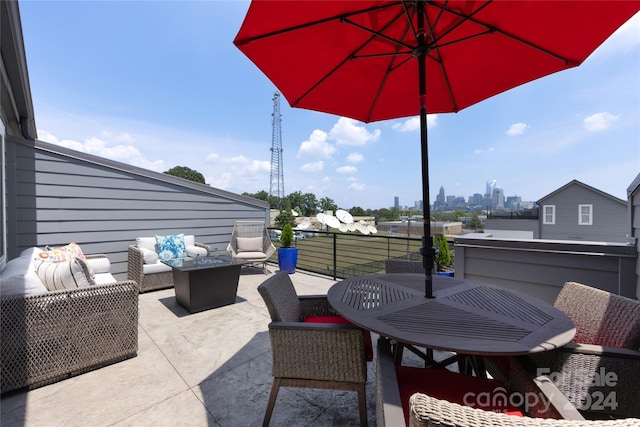 view of patio / terrace featuring an outdoor hangout area