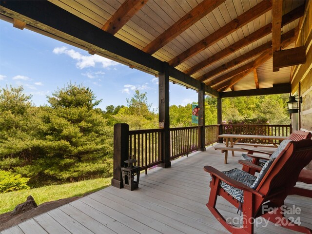 view of wooden terrace