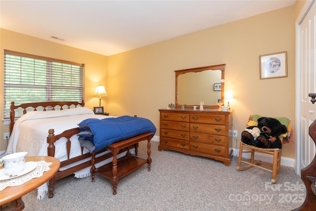 view of carpeted bedroom