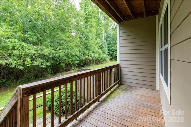 view of wooden deck