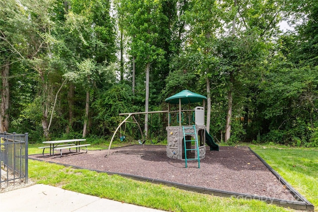 view of jungle gym