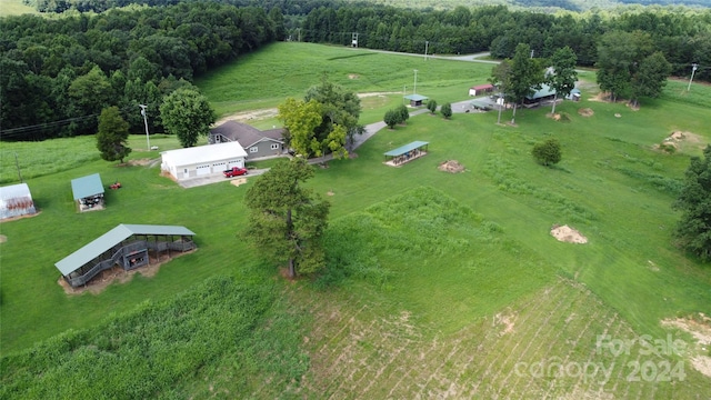 bird's eye view featuring a rural view