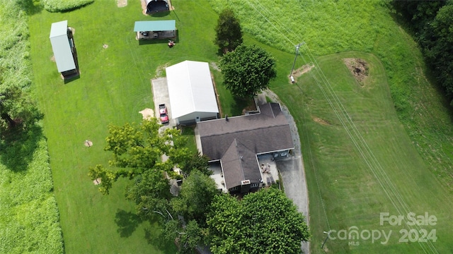 bird's eye view with a rural view