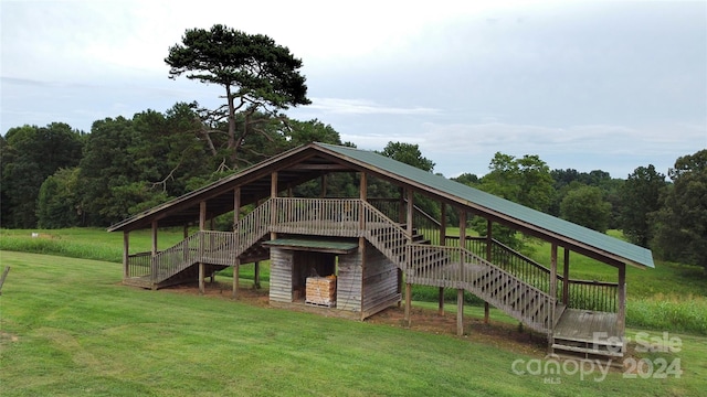 exterior space with a lawn