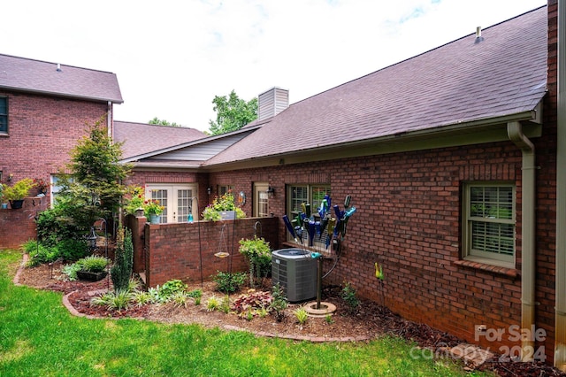 view of property exterior with cooling unit