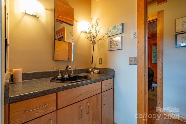 bathroom with vanity