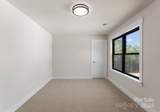 view of carpeted spare room