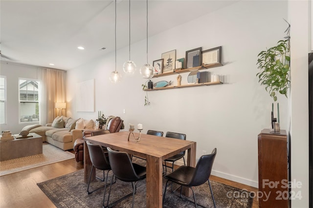 dining room featuring hardwood / wood-style flooring