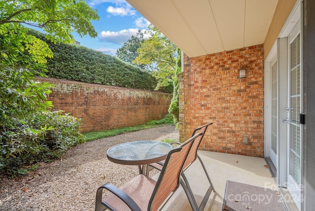 view of patio / terrace with fence