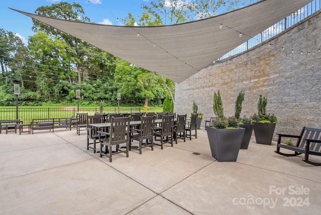 view of patio / terrace with fence