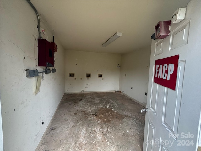 interior space with concrete flooring