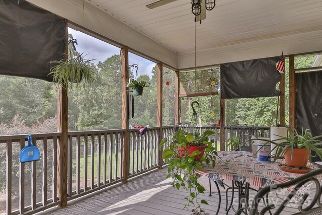 view of sunroom