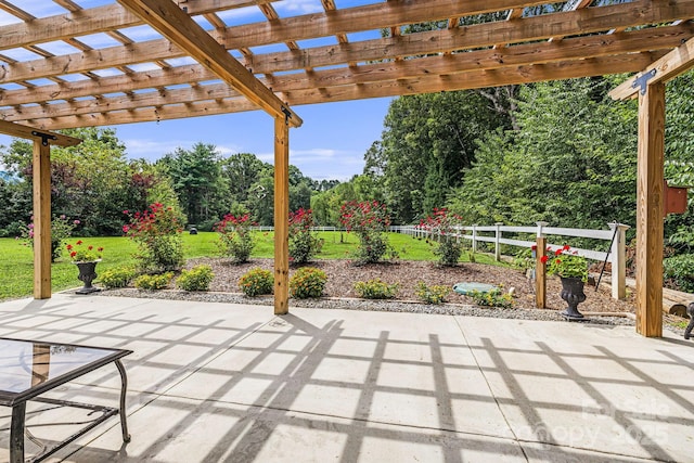 56 Fair Oaks Est, Fletcher, NC 28732 - view of patio / terrace featuring fence and a pergola