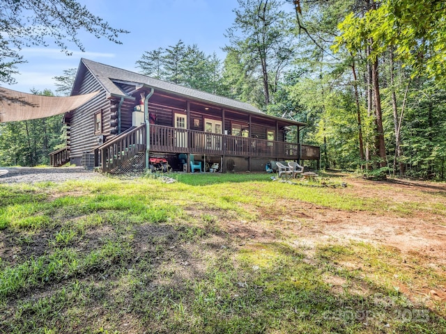 view of rear view of property