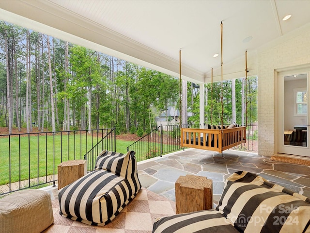 view of patio / terrace with an outdoor hangout area