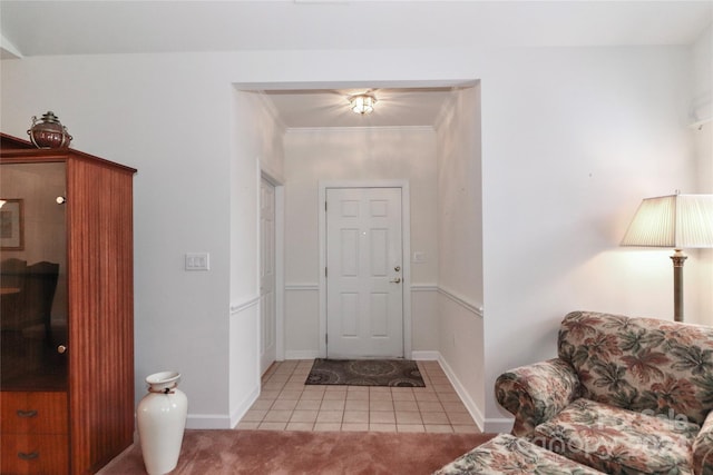 view of tiled foyer