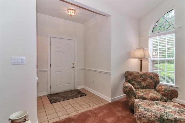 tiled foyer with a wealth of natural light