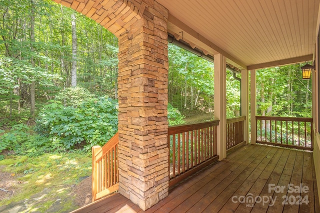 view of wooden deck