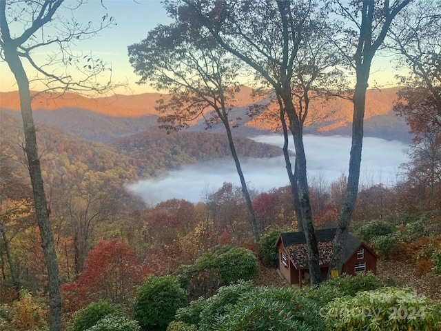 view of water feature featuring a mountain view