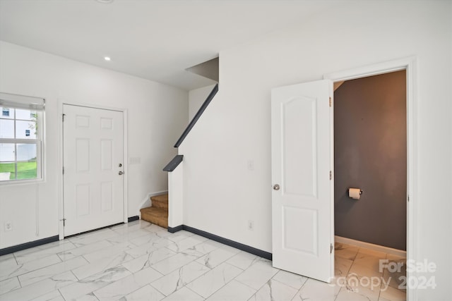 view of tiled foyer