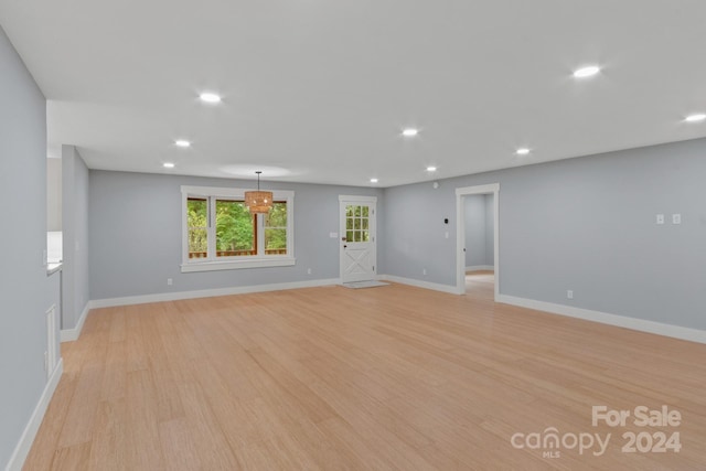 interior space featuring light hardwood / wood-style floors