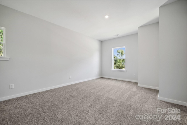 view of carpeted empty room