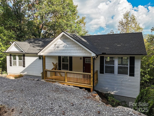 view of front of house featuring covered porch