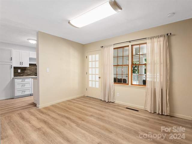 interior space featuring light hardwood / wood-style floors