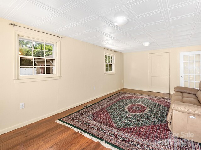 living room featuring hardwood / wood-style flooring